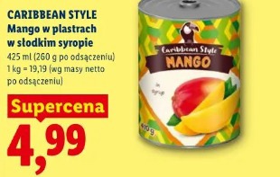 Caribbean Style mango w plastrach w słodkim syropie