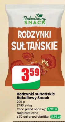 Rodzynki sułtańskie Bakaliowy Snack
