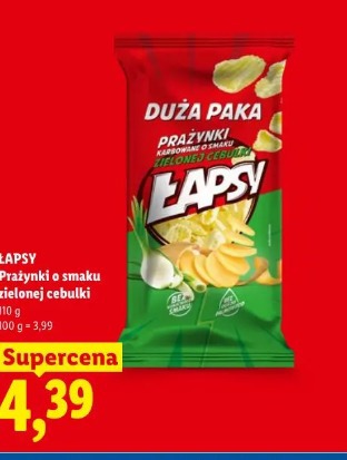 ŁAPSY Prażynki o smaku zielonej cebulki