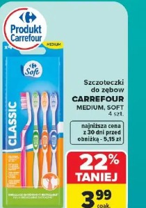 Carrefour medium, soft szczoteczki do zębów