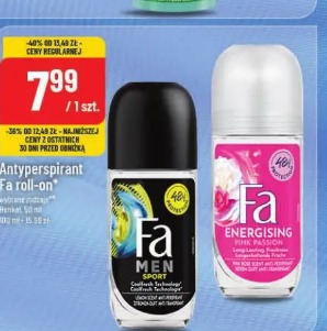 Antyperspirant Fa roll-on wybrane rodzaje
