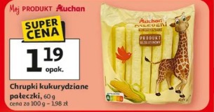 Chrupki kukurydziane pałeczki Auchan