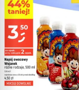 Napój owocowy Wojanek różne rodzaje