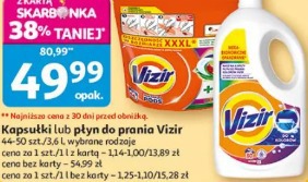 Kapsułki lub płyn do prania Vizir