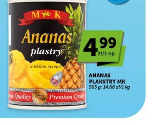Ananas plastry MK