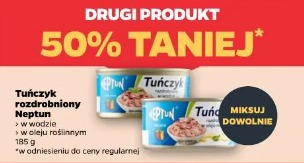 Tuńczyk rozdrobniony Neptun drugi produkt 50% taniej