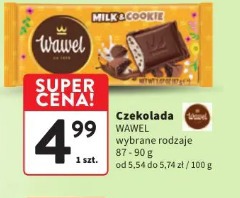 Czekolada WAWEL wybrane rodzaje
