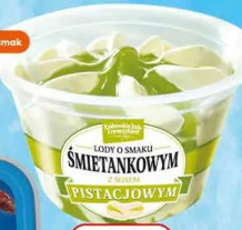 Lody kubek śmietankowe z sosem pistacjowym B&G