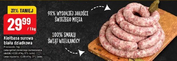 Kiełbasa surowa biała dziadkowa Prosiaczek