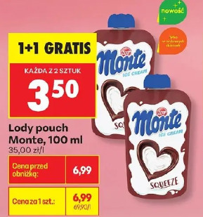 Lody pouch Monte ice cream