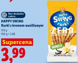 Happy Swing Rurki z kremem waniliowym