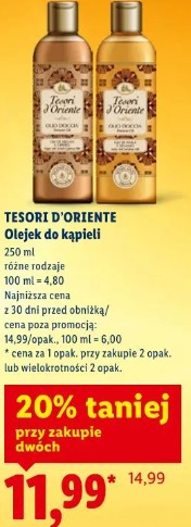 Tesori D'Oriente Olejek do kąpieli