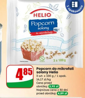 Popcorn do mikrofali solony Helio
