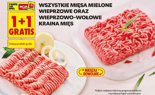 Wszystkie mięsa mielone wieprzowe oraz wieprzowo-wołowe Kraina Mięs