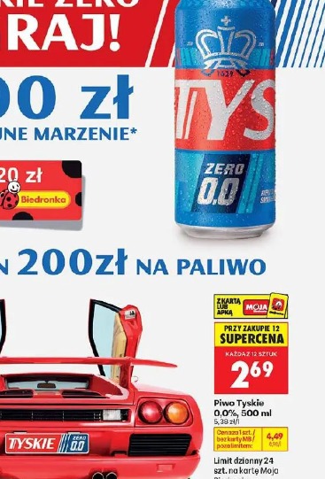 Piwo Tyskie 0,0% 500 ml