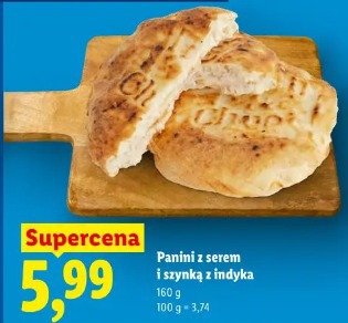 Panini z serem i szynką z indyka