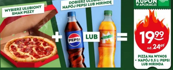 Pizza na wynos + Napój 0,5l: Pepsi lub Mirinda
