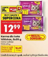 Karma dla kota Whiskas, 8x85 g