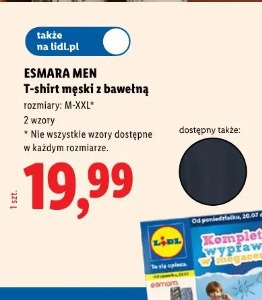 Esmara Men T-shirt męski z bawełną