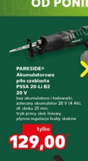 Parkside Akumulatorowa piła szablasta PSSA 20-Li B2 20 V