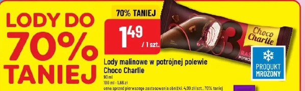 Lody malinowe w potrójnej polewie Choco Charlie