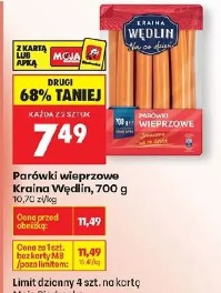 Parówki wieprzowe Kraina Wędlin