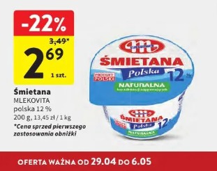 Śmietana Mlekovita polska 12%