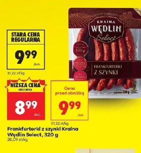 Frankfurterki z szynki Kraina Wędlin Select, 320 g