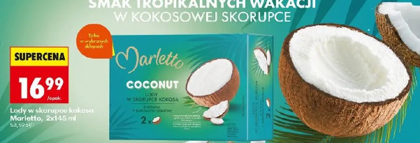Lody w skorupce kokosa Marletto