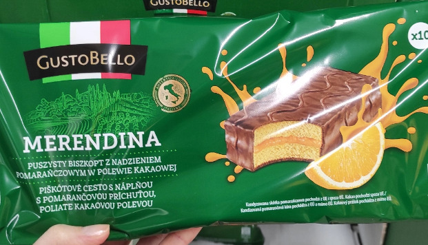 Gustobello Merendina ciastka z nadzieniem pomarańczowym w polewie kakaowej