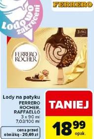 Lody na patyku FERRERO ROCHER, RAFFAELLO