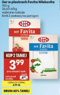 Ser w plastrach Favita Mlekovita