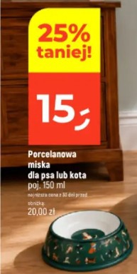 Porcelanowa miska dla psa lub kota