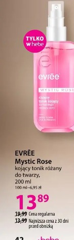 EVRÉE Mystic Rose kojący tonik różany do twarzy