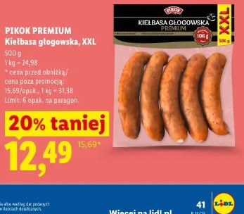 Pikok Premium Kiełbasa głogowska, XXL