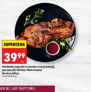 Połówka kaczki z sosem z czerwonej porzeczki Wolno Gotowane Kraina Mięs