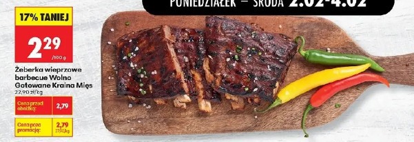 Żeberka wieprzowe barbecue Wolno Gotowane Kraina Mięs