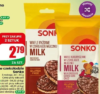 Wafle ryżowe w czekoladzie Sonko