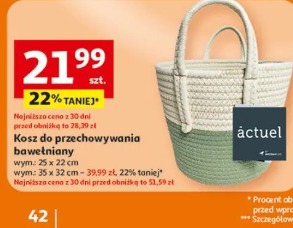 Kosz do przechowywania bawełniany Actuel