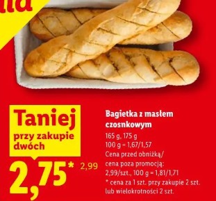 Bagietka z masłem czosnkowym