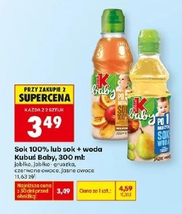 Sok 100% lub sok + woda Kubuś Baby