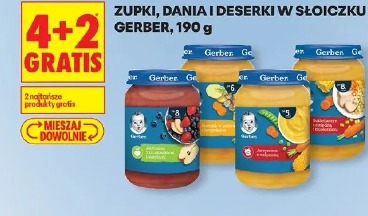 Zupki, dania i deserki w słoiczku Gerber, 190 g