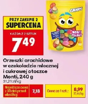 Orzeszki arachidowe w czekoladzie mlecznej i cukrowej otoczce Monti