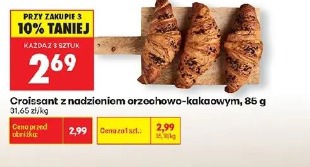 Croissant z nadzieniem orzechowo-kakaowym, 85 g