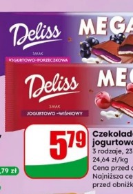 Czekolada mleczna jogurtowo-owocowa Deliss