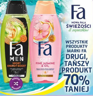 Wszystkie produkty marki Fa drugi, tańszy produkt 70% taniej