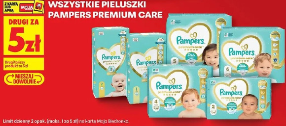 Wszystkie pieluszki Pampers Premium Care