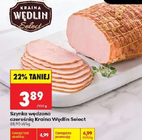 Szynka wędzona czereśnią Kraina Wędlin Select