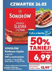 Sokołów Kiełbasa śląska z szynki