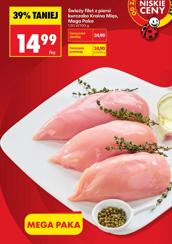 Świeży filet z piersi kurczaka Kraina Mięs, Mega Paka